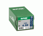 SPAX Tornillo universal, 4 x 28 mm, 1000 piezas, totalmente roscado, cabeza avellanada, ranura en cruz Z2, 4CUT, WIROX