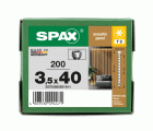 Tornillo SPAX Para Revestimiento Acústico Cabeza Pequeña T-STAR plus T8  4CUT, Rosca Completa Punta WIROX,  200 Uds.