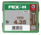 FEX-H, 4 x 35 mm, 1000 unidades, Rosca parcial, Cabeza plana, T-STAR plus T15, 4CUT, WIROX