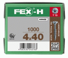 FEX-H, 4 x 40 mm, 1000 unidades, Rosca parcial, Cabeza plana, T-STAR plus T15, 4CUT, WIROX