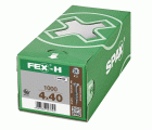 FEX-H, 4 x 40 mm, 1000 unidades, Rosca parcial, Cabeza plana, Ranura en cruz Z2, 4CUT, WIROX