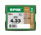 SPAX Cabeza Multiple Avellanada T-STAR plus T20 Rosca De Fijación WIROX,  200Pcs