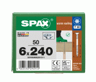 SPAX Tornillo para aislamiento térmico, 6 x 240 mm, rosca de fijación, cabeza avellanada, T-STAR plus T30, 4CUT, WIROX, 50 uds.