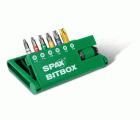 SPAX-BITBOX T-STAR plus, 6 Bits, T10, T15, T20, T25, T30, T40, portabits, 1 unidad