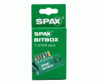 SPAX-BITBOX T-STAR plus, 6 Bits, T10, T15, T20, T25, T30, T40, portabits, 1 unidad