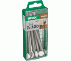 SPAX-RA, 7,5 x 120 mm, 6 unidades, Rosca completa, Cabeza plana, T-STAR plus T30, WIROX