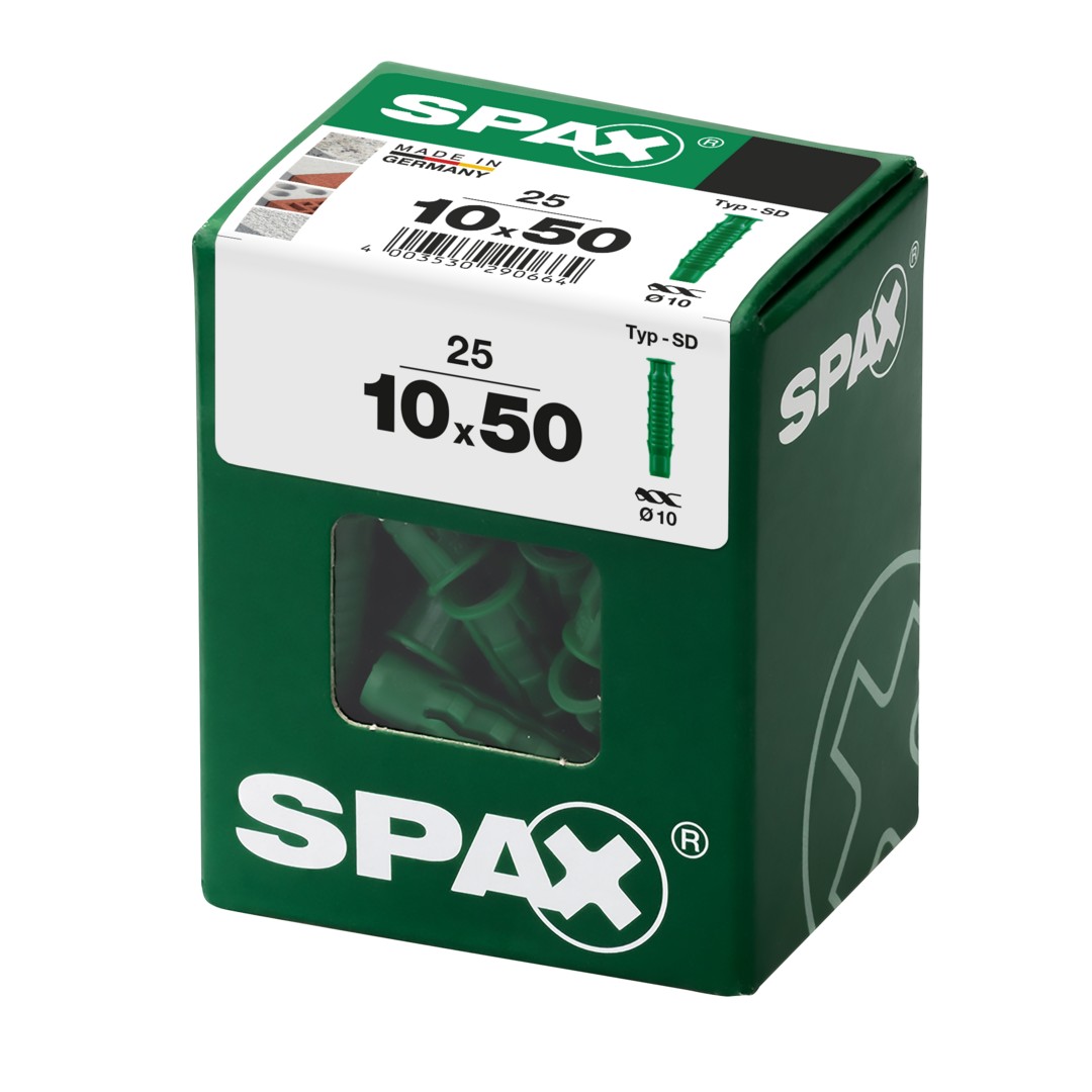 SPAX tipo-SD, anclaje de expansión, 10 x 50 mm, 25 piezas