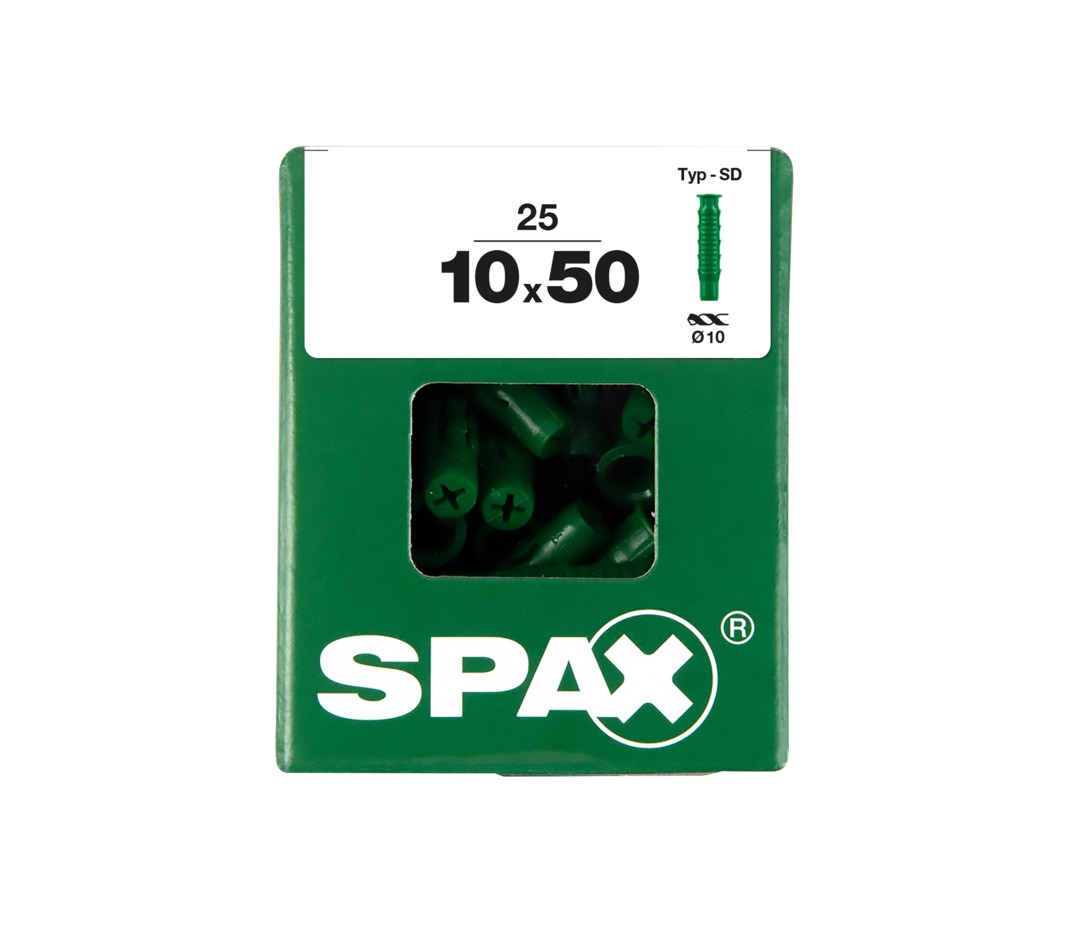SPAX tipo-SD, anclaje de expansión, 10 x 50 mm, 25 piezas