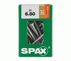 SPAX Tornillo de ajuste, cabeza plana, T-STAR plus, ranuras de retención, 4CUT, WIROX, 80 mm, 25 uds