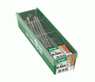 SPAX Tornillo de ajuste, cabeza plana, T-STAR plus, ranuras de retención, 4CUT, WIROX, 120 mm, 25 uds