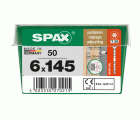 SPAX Tornillo de ajuste, cabeza plana, T-STAR plus, ranuras de retención, 4CUT, WIROX, 145 mm, 50 uds