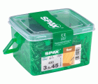 SPAX para suelos de madera maciza, 3,5 x 45 mm, 450 unidades, Rosca parcial, Cabeza plana, T-STAR plus T10, Punta CUT, WIROX