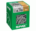 SPAX para suelos de madera maciza, 4 x 70 mm, 150 unidades, Rosca parcial, Cabeza plana, T-STAR plus T10, Punta CUT, WIROX