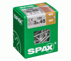 SPAX-M, 3,5 x 45 mm, 125 unidades, Rosca parcial, Cabeza plana, T-STAR plus T15, Punta CUT, WIROX