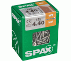 SPAX-M, 4 x 40 mm, 125 unidades, Rosca parcial, Cabeza plana, T-STAR plus T15, Punta CUT, WIROX