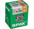 SPAX-M, 4 x 45 mm, 100 unidades, Rosca parcial, Cabeza plana, T-STAR plus T15, Punta CUT, WIROX