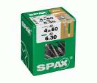 SPAX Tornillo universal, Rosca completa, Cabeza gota de sebo, T-STAR plus, 4CUT, WIROX, 4.5 x 60 mm, 40 uds