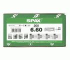 SPAX tipo ND, taco clavo 6 x 60 mm, 200 unid.