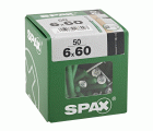 SPAX tipo ND, taco clavo 6 x 60 mm, 50 unid.