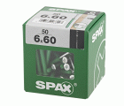 SPAX tipo ND, taco clavo 6 x 60 mm, 50 unid.