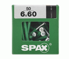SPAX tipo ND, taco clavo 6 x 60 mm, 50 unid.