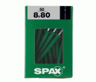 SPAX tipo ND, taco clavo 8 x 80 mm, 50 unid.