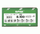 SPAX tipo ND, taco clavo 8 x 100 mm, 100 unid.