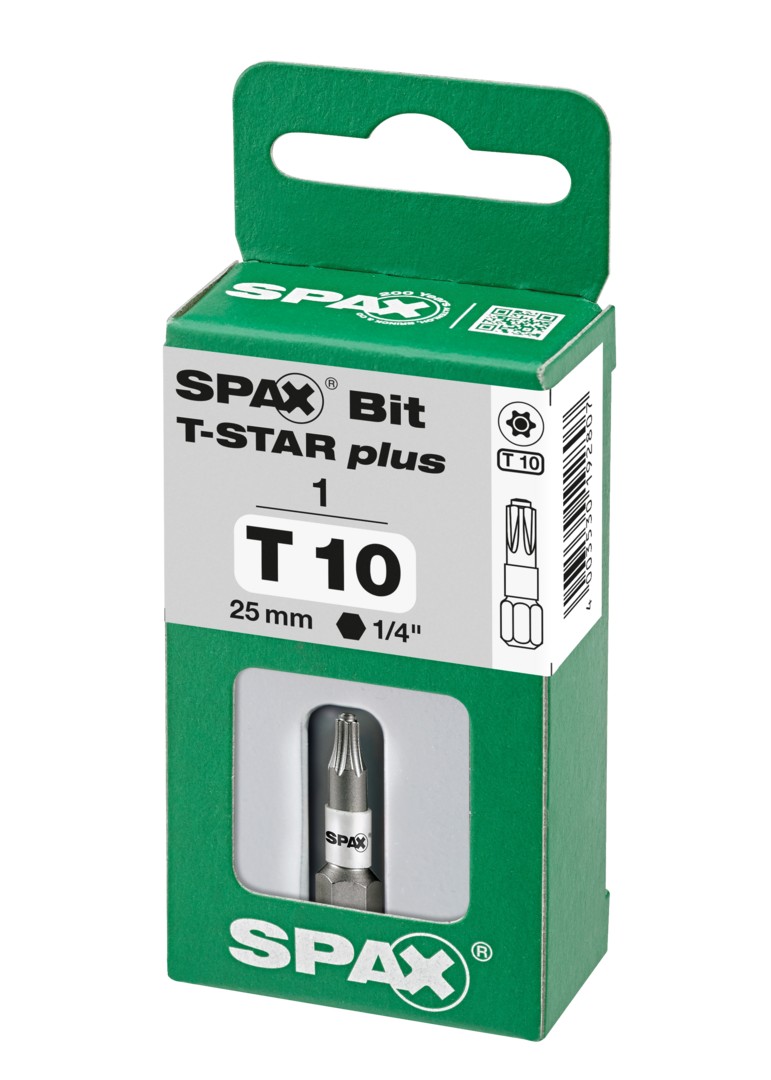 SPAX Bit T-STAR plus T 10, 6,4 x 25 mm, 1 unidad