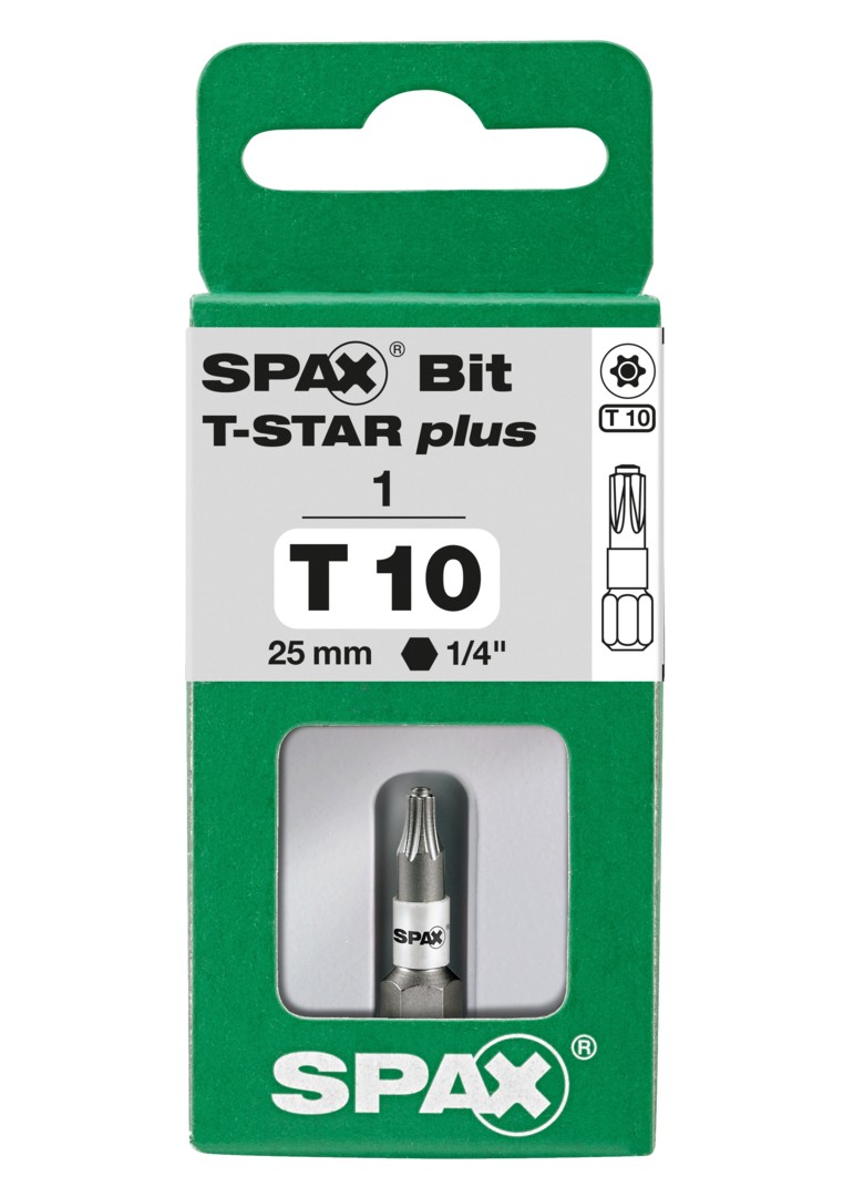 SPAX Bit T-STAR plus T 10, 6,4 x 25 mm, 1 unidad