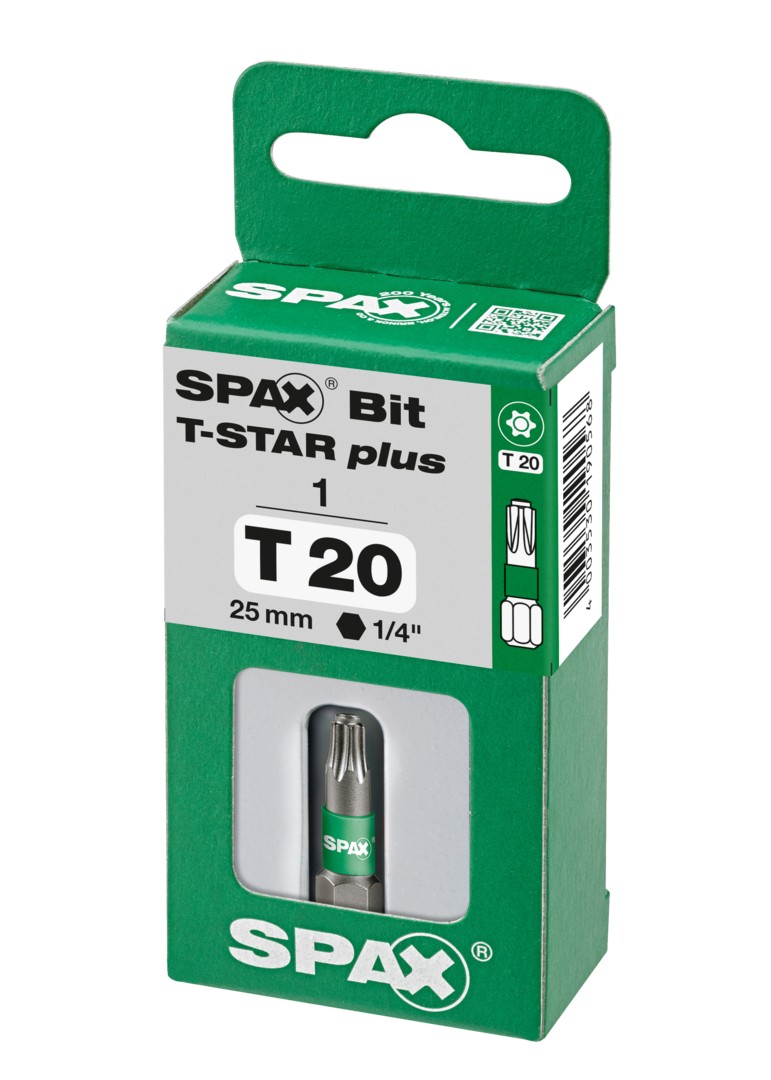 SPAX Bit T-STAR plus T 20, 6,4 x 25 mm, 1 unidad