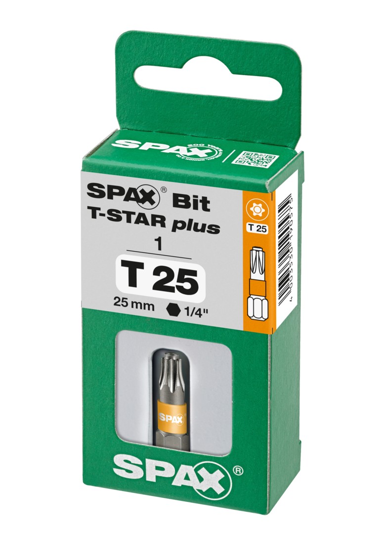 SPAX Bit T-STAR plus T 25, 6,4 x 25 mm, 1 unidad