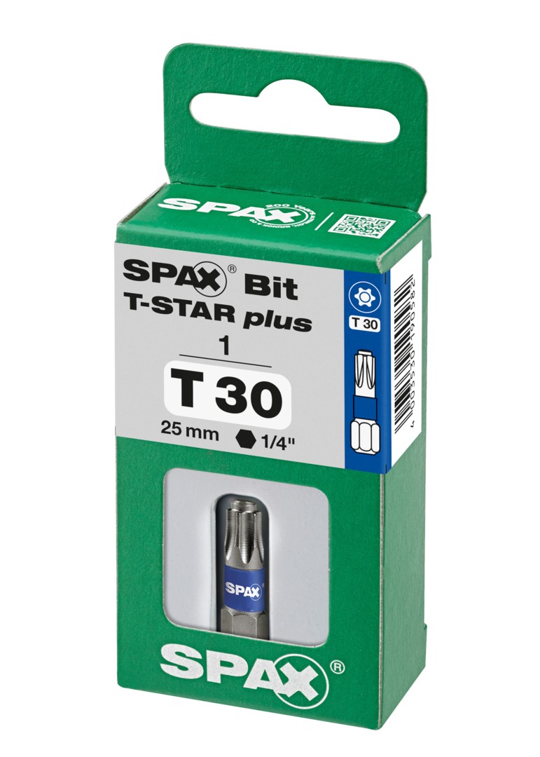 SPAX Bit T-STAR plus T 30, 6,4 x 25 mm, 1 unidad