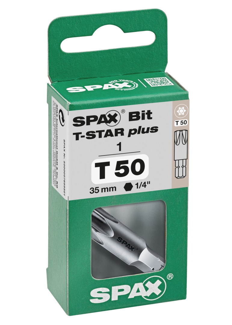 SPAX Bit T-STAR plus T 50, 6,4 x 35 mm, 1 unidad