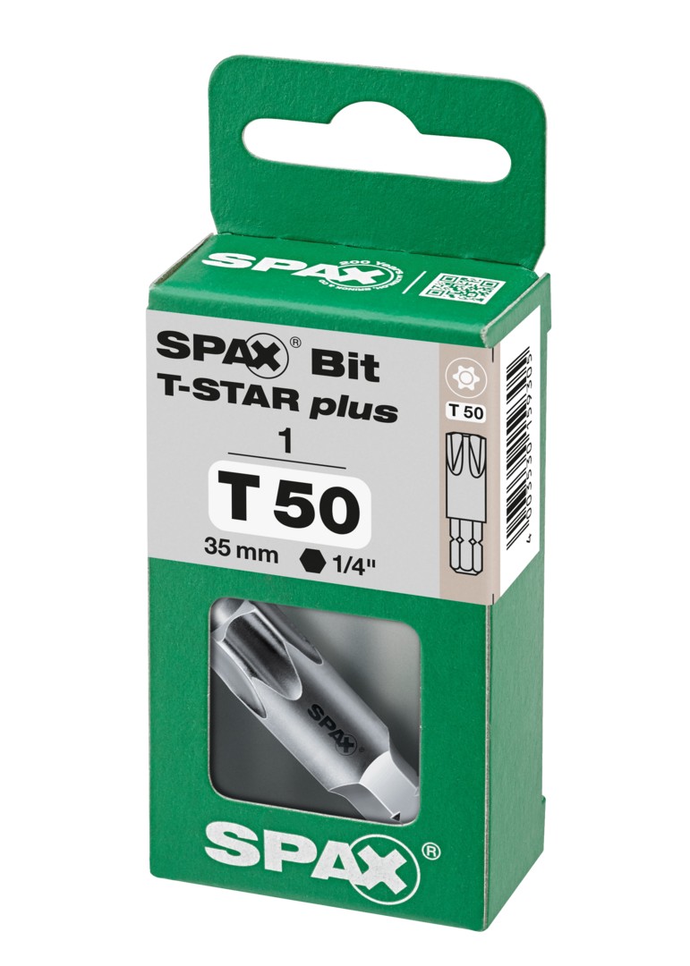 SPAX Bit T-STAR plus T 50, 6,4 x 35 mm, 1 unidad