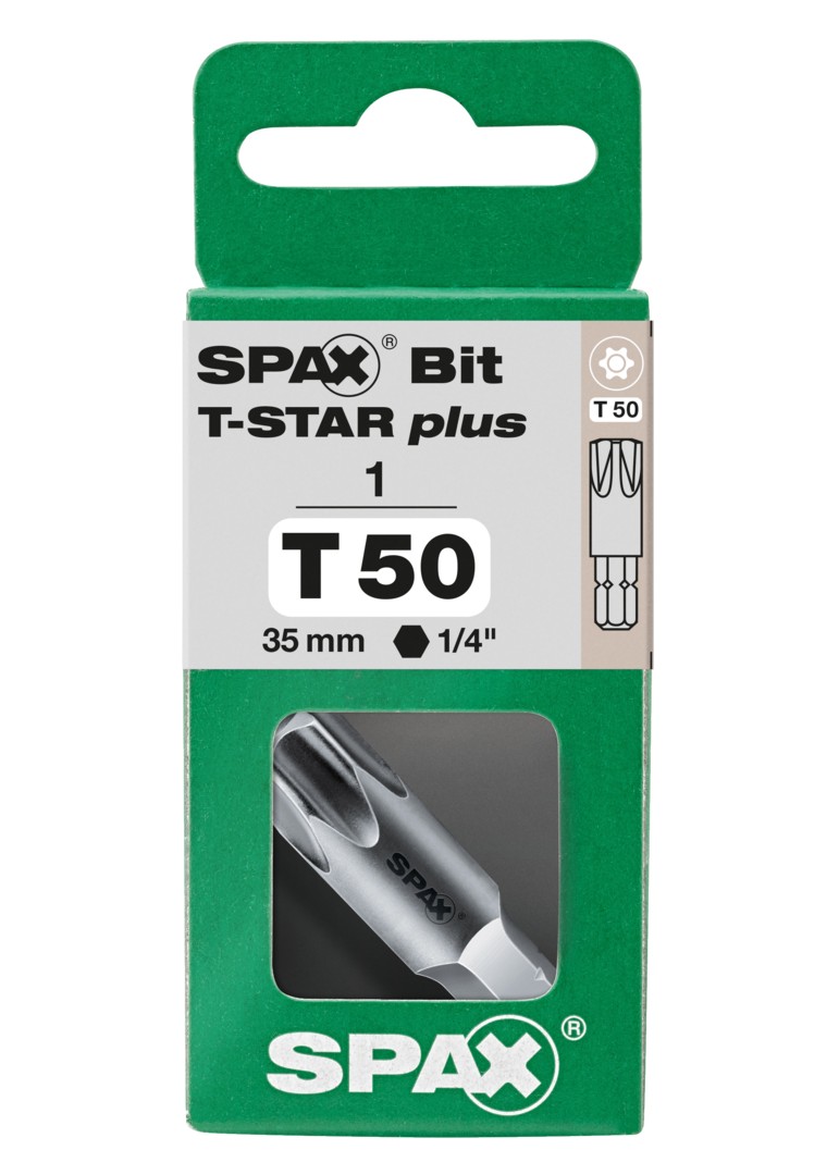 SPAX Bit T-STAR plus T 50, 6,4 x 35 mm, 1 unidad