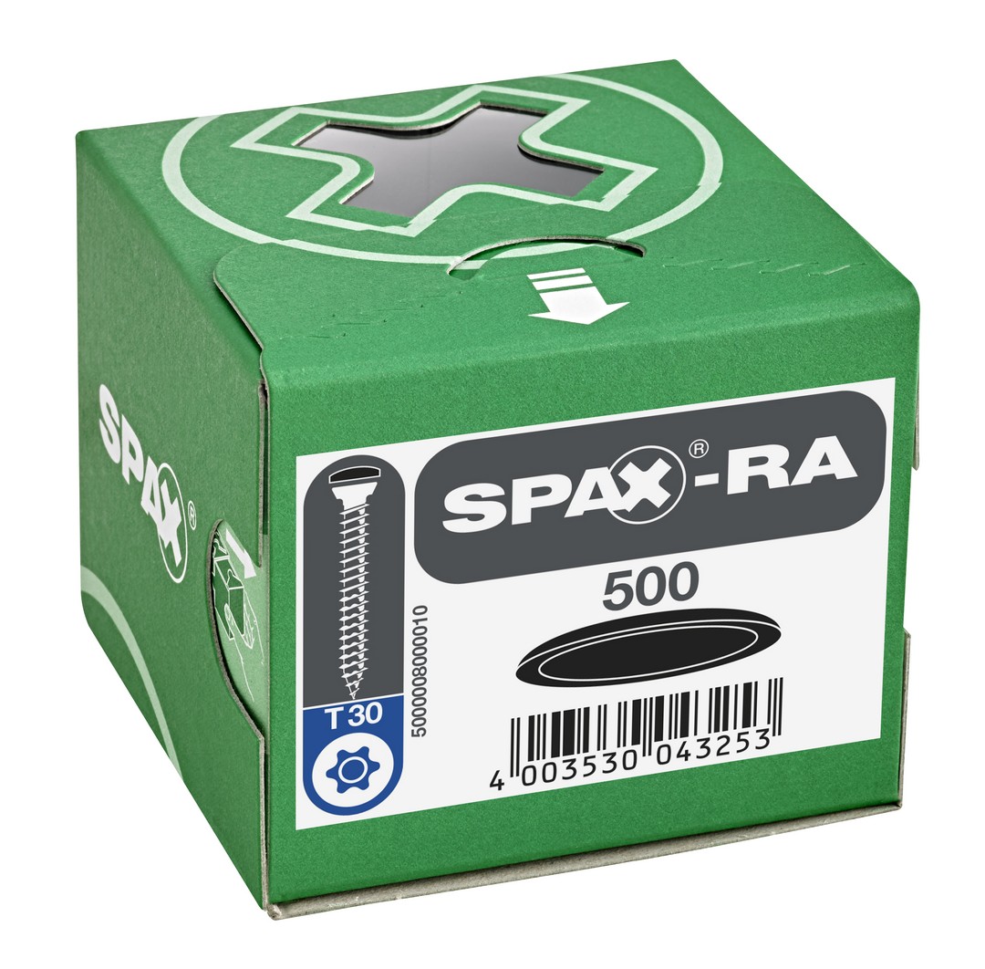 Tapones de plástico para SPAX-RA Cabeza plana, negro , 500 unidades