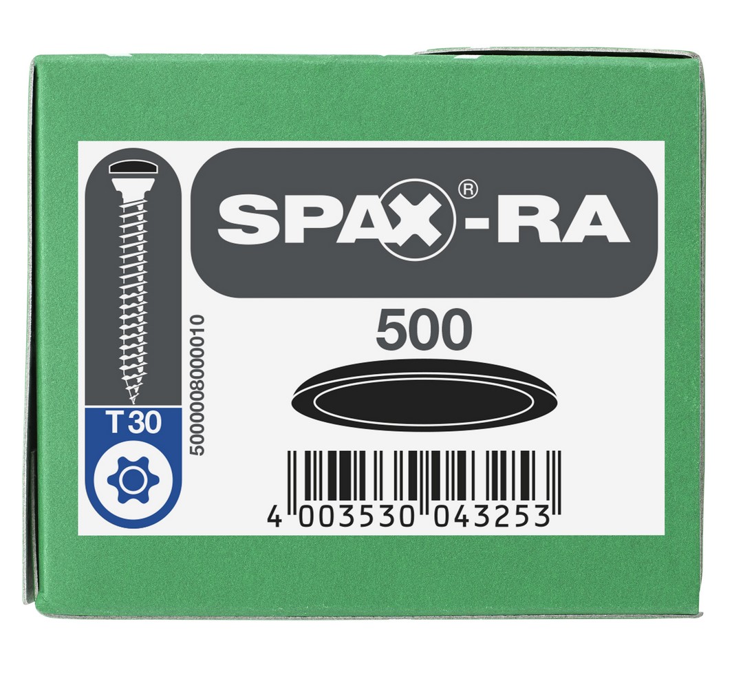 Tapones de plástico para SPAX-RA Cabeza plana, negro , 500 unidades