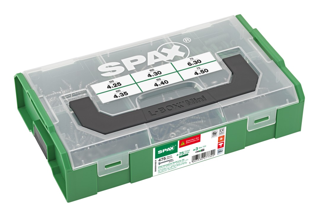 SPAX Maletín de montaje para electricista L-BOXX pequeño
