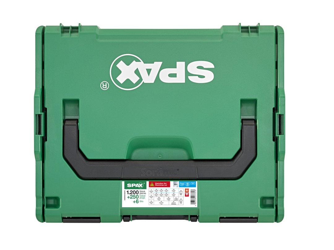 SPAX Maletín de montaje para electricista L-BOXX grande