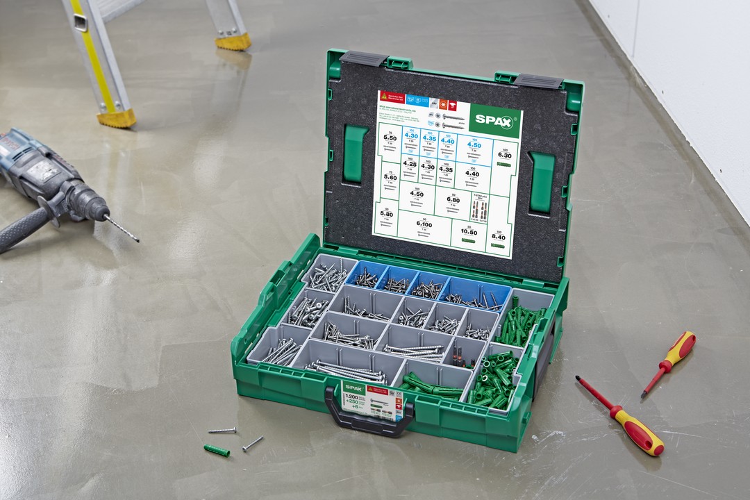 SPAX Maletín de montaje para electricista L-BOXX grande