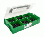 Maletín de montaje L-BOXX Mini, juego de tornillos con 6 dimensiones, cabeza avellanada, T-STAR plus, 4CUT, BLAX