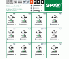 SPAX Box Systainer³ Construcción de muebles T-Loc, Kit de tornillos con 12 dimensiones, Cabeza plana, 2900 UD./5 bits, T-STAR plus, 4CUT, WIROX