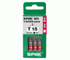 SPAX Bit T-STAR plus T 15, 6,4 x 25 mm, 5 unidades