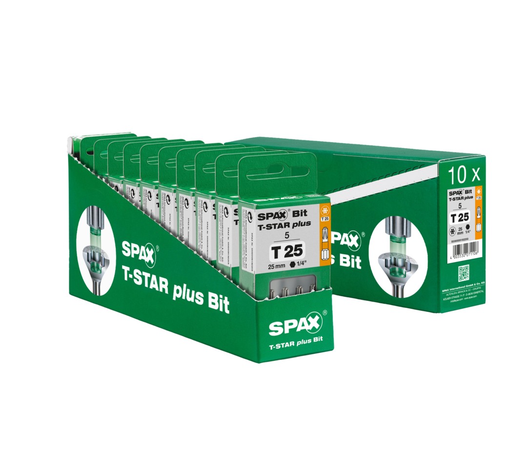SPAX Bit T-STAR plus T 25, 6,4 x 25 mm, 5 unidades