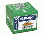 SPAX Tapones de plástico para Tornillo universal con taladro en la cabeza, crema, 500 unidades
