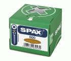 SPAX Tapones de plástico para Tornillo universal con taladro en la cabeza, crema, 500 unidades