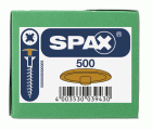 SPAX Tapones de plástico para Tornillo universal con taladro en la cabeza, crema, 500 unidades