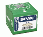 SPAX Tapones de plástico para Tornillo universal con taladro en la cabeza, beige, 500 unidades