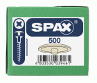 SPAX Tapones de plástico para Tornillo universal con taladro en la cabeza, beige, 500 unidades