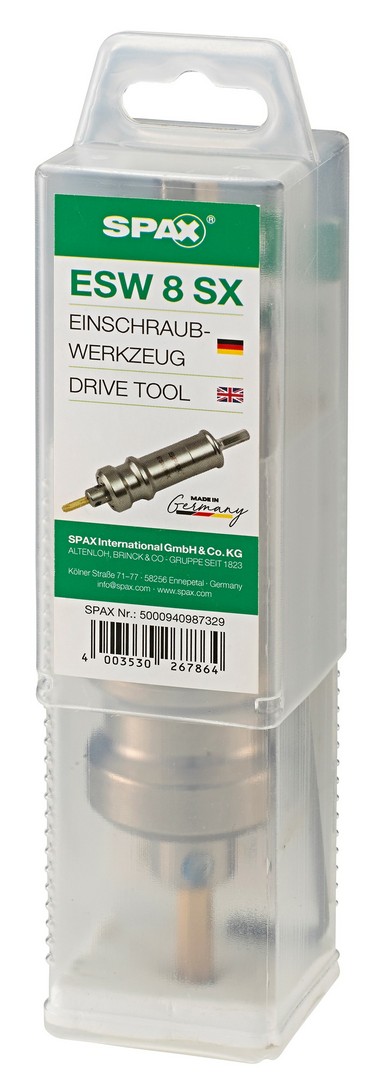 Herramienta de atornillado SPAX ESW8SX con bit T-STAR plus T40, 50 mm de longitud